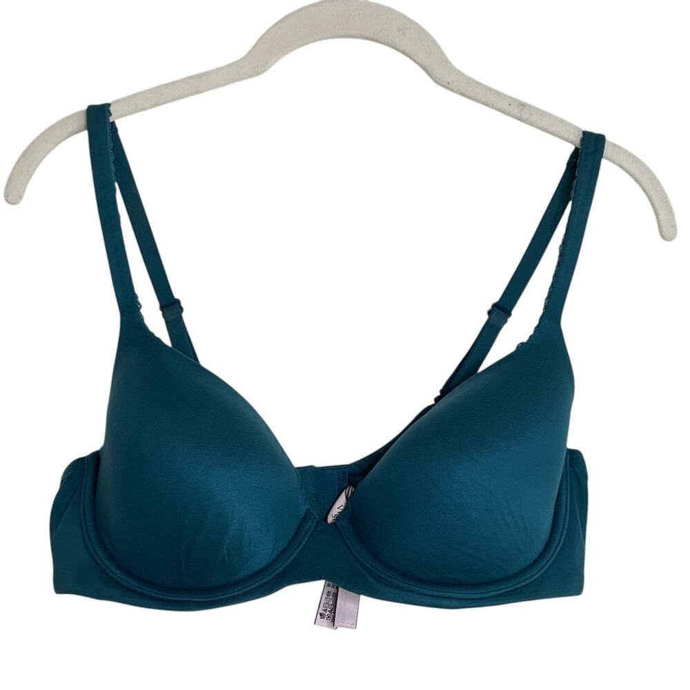 Victorias Secret Body by Victoria Lined Demi Bra 34D Dark Teal